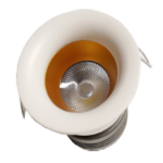 3W White+Gold/Black+Gold Recessed mounted Mini Downlight 3000K with 45° Beam