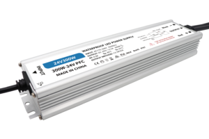 300W 12V or 24V DC IP67 Triac & 1-10V Dimmable Waterproof Power Supply with Power Plug